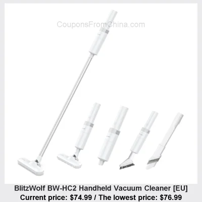 n____S - BlitzWolf BW-HC2 Handheld Vacuum Cleaner [EU]
Cena: $74.99 (najniższa w his...