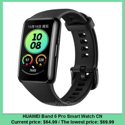 n____S - HUAWEI Band 6 Pro Smart Watch CN
Cena: $64.99 (najniższa w historii: $69.99...