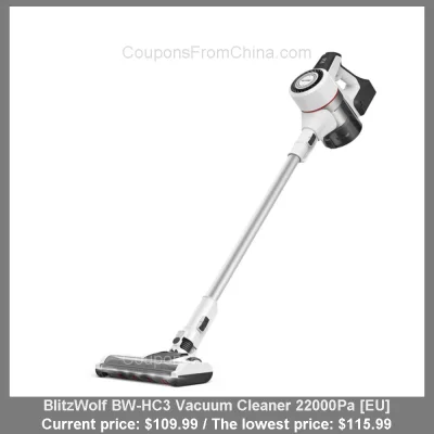 n____S - BlitzWolf BW-HC3 Vacuum Cleaner 22000Pa [EU]
Cena: $109.99 (najniższa w his...