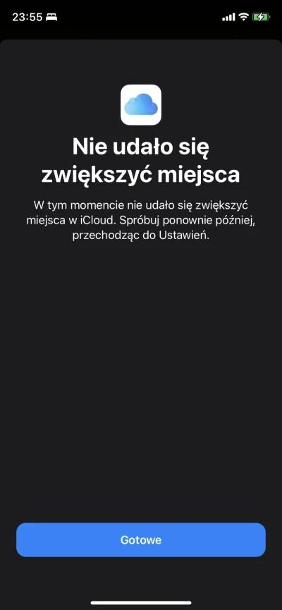 K.....o - Wie ktoś czemu nie mogę zwiększyć pakietu iCloud? #ios #iphone