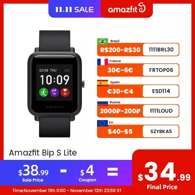 duxrm - Wysyłka z magazynu: PL
Amazfit Bip S Lite Smart Watch
Cena z VAT: 30,99 $
...
