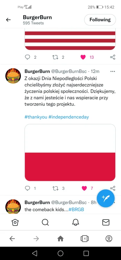 Tomasztom - #burgerburn miły gest z strony burgera. Zdają sobie sprawę z naszego udzi...