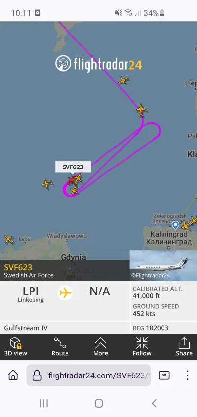 corryand - Swedish Air Force i jeszcze jakis niewiadomy robia rozpoznanie w tym samym...