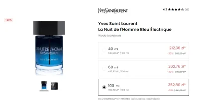 Boniekk - Yves Saint Laurent La Nuit de l'Homme Bleu Électrique 100 ml 
282,24 PLN z...