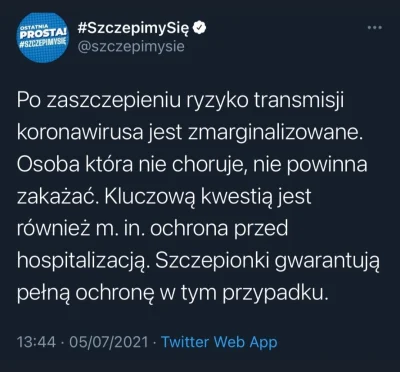 odkrywcamalopolski - Matematyka matematyką, ale zaszczepieni nie mieli być nawet hosp...