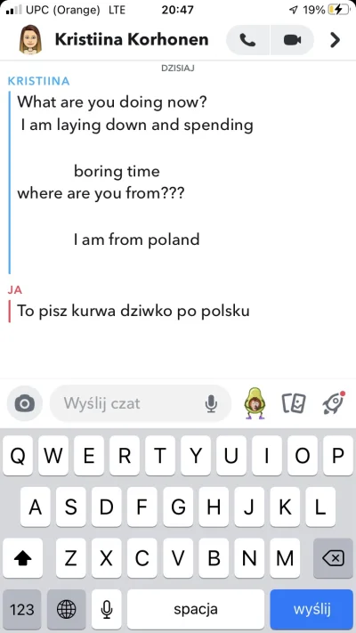 Polaczek-cebulaczek - Dobrze jej powiedziałem ? 
#polska #snap #angielski #seksy