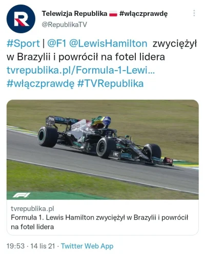 red7000 - #tvrepublika i #wlaczprawde ( ͡°( ͡° ͜ʖ( ͡° ͜ʖ ͡°)ʖ ͡°) ͡°)
#f1