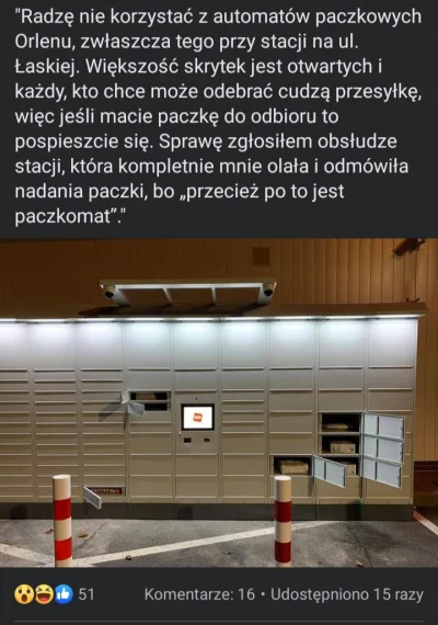 Vegeta696 - Wielka konkurencja dla #inpost paczkomaty Orlen
Powodzenia jak ktoś prze...