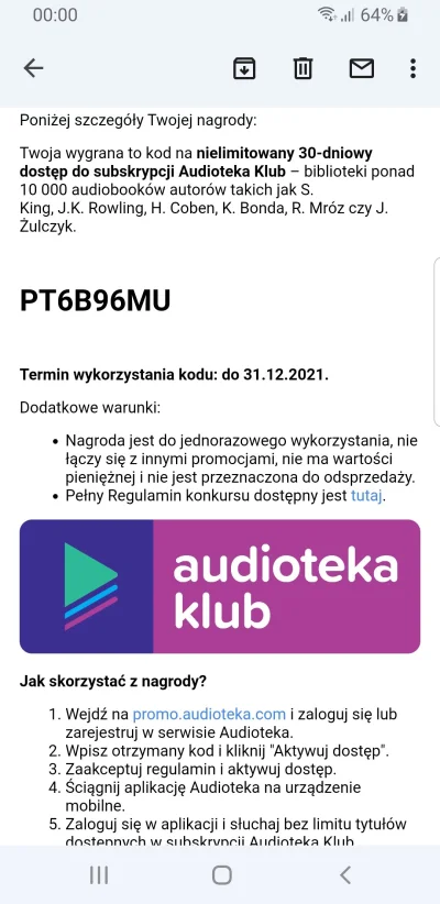 KortezPL - Łapcie kolejny kodzik do audioteki z promocji samsung members
#rozdajo #sa...