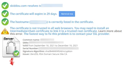 le1t00 - Mam problem z certyfikatem ssl. 
Mam serwer na vultr, tam zainstalowany cyb...