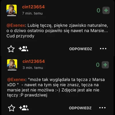 Exenex - nawet na tym się nie znasz, tęcza na marsie jest nie możliwa :-) zdjęcie jes...