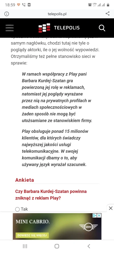 SRzeyamlon - > Play broniło wolności słowa, czy to jednak nie o wolność słowa chodzi
...