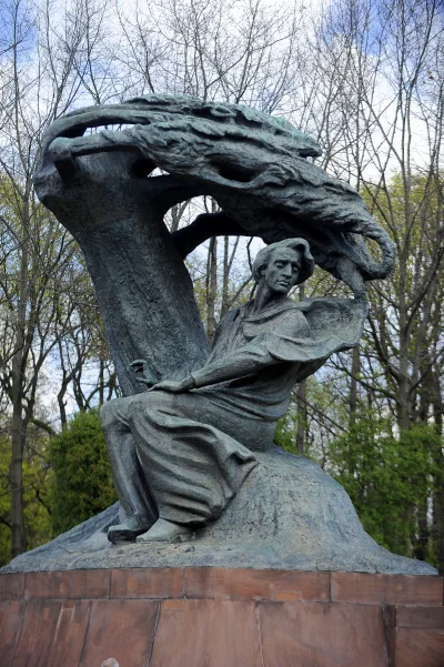 msqs1911 - Rok 1830 - Fryderyk Chopin na granicy Francji wyrywa słupek z rozwieszonym...