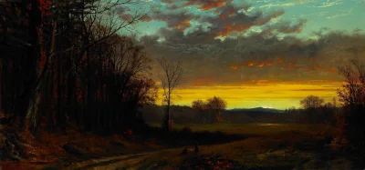 Hoverion - Alfred Thompson Bricher 1837-1908 
Twilight in the Wilderness, 1865, olej...