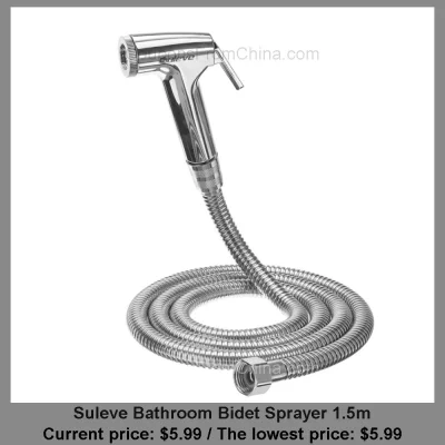 n____S - Suleve Bathroom Bidet Sprayer 1.5m
Cena: $5.99 (najniższa w historii: $5.99...