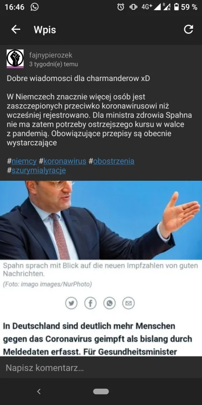 D.....r - @EvineX: durny ten Spahn, powinien zapytać naszego wszystkowiedzącego ekspe...