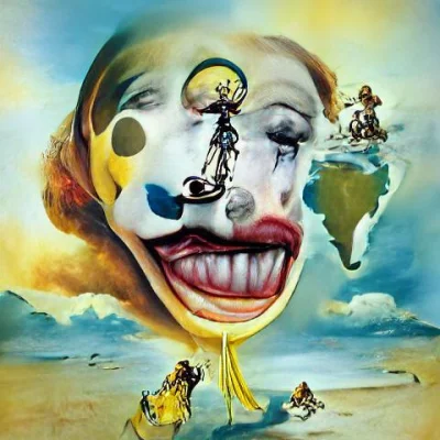 revognah - clown world by salvador dali