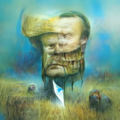 Mediocretes - @kinlej: Donald Tusk by Beksinski