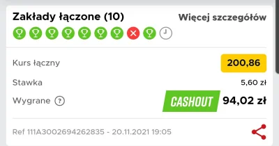 Raptorini - @pierwszywtyl zrobilem cashout przed walką błońskiego bo miałem fitlovera...