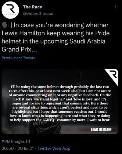 Unik4t - #F1

Gdyby ktoś się zastanawiał czy Lewis założy ten sam kask na GP Arabii S...