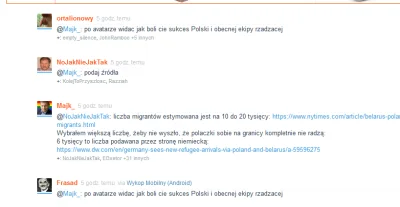 zoru - @Majk_
Fascynujący i przypadkowy dobór słów pomiędzy tymi dwoma użytkownikami...