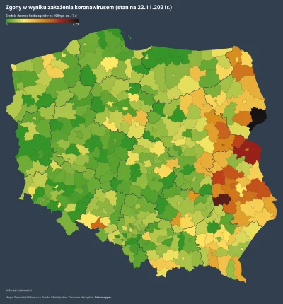 PDCCH - @Czajnikowsky: A tu proszę zgony w powiatach.