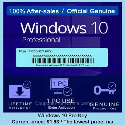n____S - Windows 10 Pro Key
Cena: $1.93
Koszt wysyłki: $0.00
Sklep: Aliexpress

...