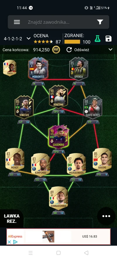 Bekabeka82 - Co zmienić. Czy w okolicach 900k ułoży się coś lepszego?
#fut