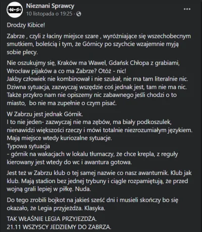 Hypeman - @MikoBalagany: przecież Nieznani Sprawcy chcieli obrazić całe Zabrze więc d...