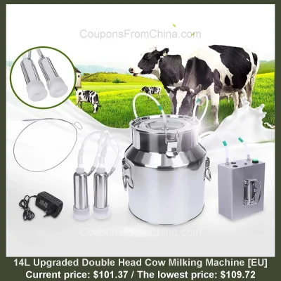 n____S - 14L Upgraded Double Head Cow Milking Machine [EU]
Cena: $101.37 (najniższa ...