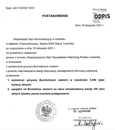 WatchdogPolska - Trzykrotnie burmistrz Jastarni Tyberiusz Narkowicz udzielił odpowied...