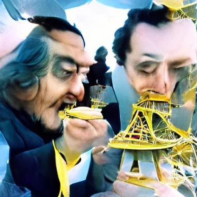 cabis - Stanley Kubrick and Salvador Dali eat yellow eiffel tower
#hypnogram