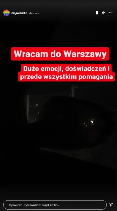 P.....k - Maja Staśko wraca z misji humanitarnej. Trwała ona 4 dni (Dwa dni krócej ni...