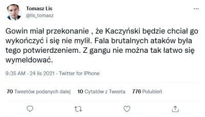 JakubWedrowycz - Tomasz lis już szczuje na Kaczyńskiego - w dupie był, gówno widział ...