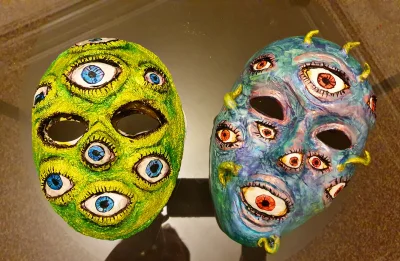 Jagoo - Juz koniec na dzisiaj, skończyłam obie maski. Wnioski: maska z gliny na ścian...