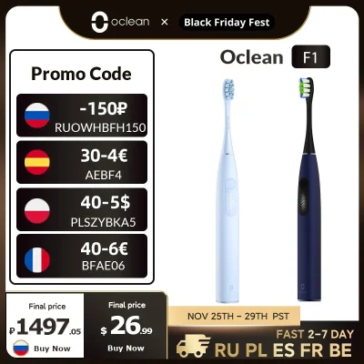 duxrm - Wysyłka z magazynu: PL
Oclean F1 Sonic Electric Toothbrush
Cena z VAT: 14,9...