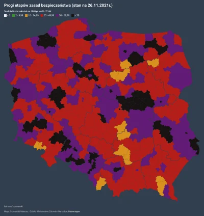 Matt_888 - I na mapie z podziałem na powiaty. Po więcej map i statystyk zapraszam na ...