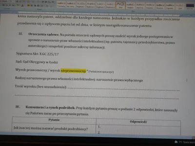 oceanzpokoju - Kochani, pomógłby ktoś znaleźć w zbiorze orzeczeń sądowych wyrok o nar...