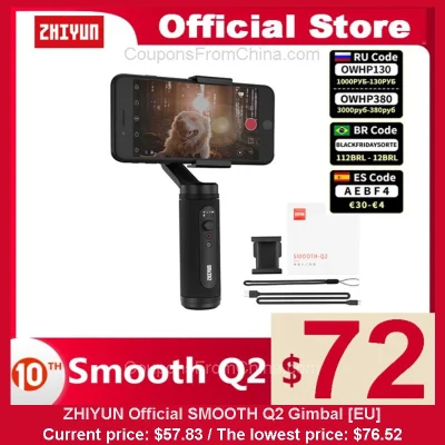 n____S - ZHIYUN Official SMOOTH Q2 Gimbal [EU]
Cena: $57.83 (najniższa w historii: $...