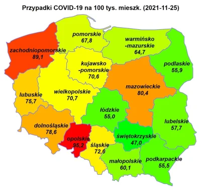 borjaki - Ale w Polsce tez juz to widac. Najmniej wyszczepione wojewodztwa sa teraz z...