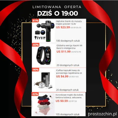 Prostozchin - Dziś o 19:00 na AliExpress :)

Szczegóły na Grupie na FB i Telegramie...