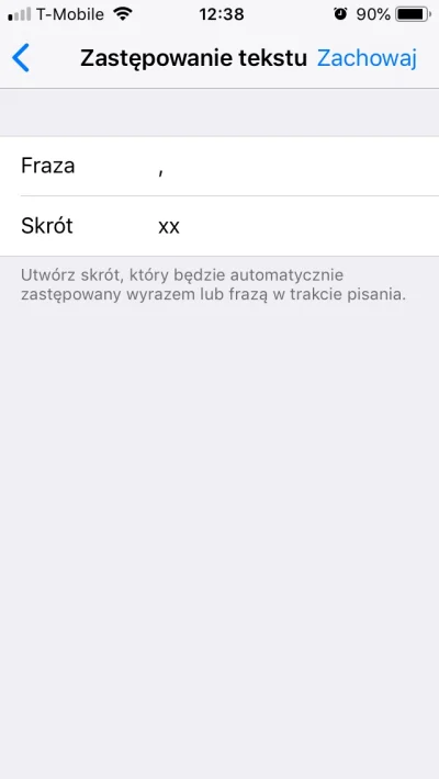 ciekawosc7 - @marasgruszka: Wejdź w ustawienia ogólne->klawiatura i zastępowanie teks...