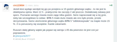 Pawciocukierek - > @Pawciocukierek: jak grupa hejterska porownywala GTA5 do cybera to...