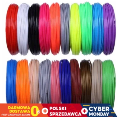 duxrm - Wysyłka z magazynu: PL
FILAMENT WKŁAD DO DŁUGOPISU 3D 100m PLA
Cena z VAT: ...