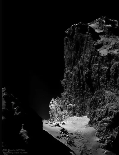 p.....t - Wysoki klif na komecie Czuriumow-Gierasimienko. 

#ciekawostki #nauka #as...