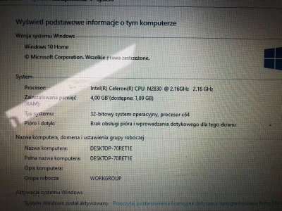 RychuWiertara - Witam, mam problem z laptopem. 
Zainstalowany świeży system, laptop m...