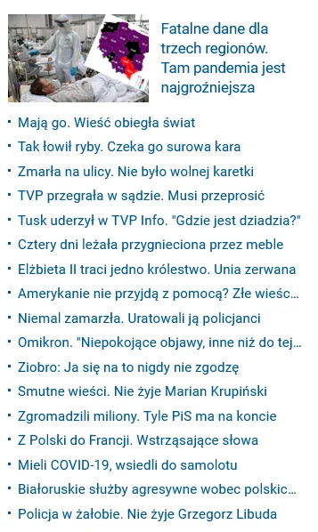 polock - Proszę bardzo
Wiadomosci na chwilę obecną ze strony głównej Wp. Ile mamy po...