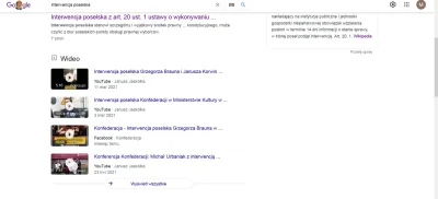 graf_zero - Wrzuciłem hasło "interwencja poselska" do googla

Dostałem "wyniki vide...