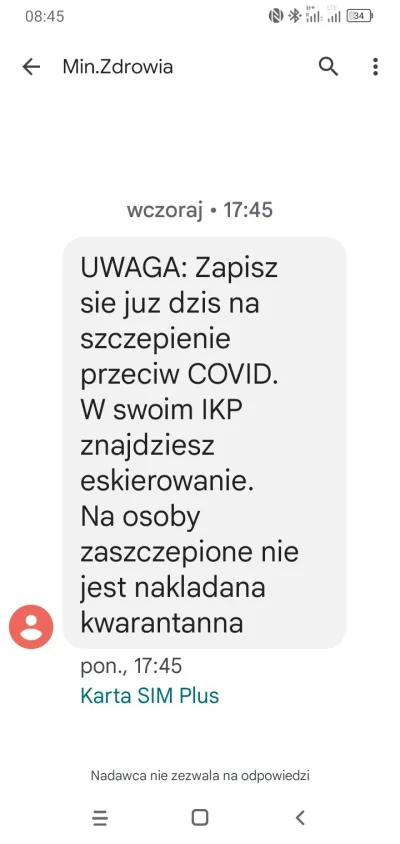 griszck - Min. Zdrowia informuję że szczepionka już chroni tylko przed kwarantanną ?
...