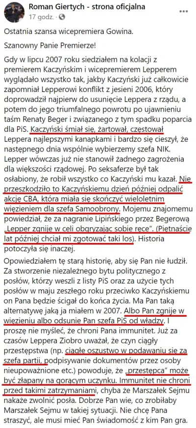 Loginsrogim - #polityka #bekazpisu #gowin #mafia